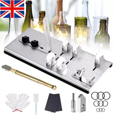 Glass Bottle Cutter Kit Glassbottle Cutting Tool Adjustable Sizes 5 Wheels Round - Image 1 of 4