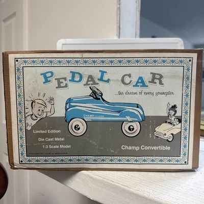 New open Box 1993 Xonex Champ Convertible Mini Pedal Car 1:3 Scale Diecast vtg - Image 1 of 4