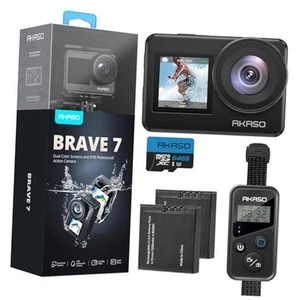 Brave 7 Action Camera 4K30FPS 20MP with 64GB U3 With 64GB MicroSD Card - Picture 1 of 8