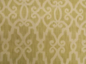 Belle Maison Harper Cotton Upholstery Drapery Fabric Linen Ikat Damask NN45 - Picture 1 of 1