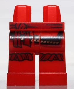 Lego Red Hips and Legs Black Gold Tunic Hem Sash Knee Wrappings - Picture 1 of 1