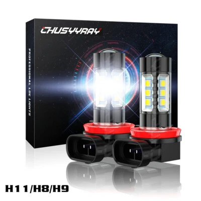 For Chrysler Town & Country 2010-2016 - 2x H11 LED Fog Driving Light Bulbs 6000K - Image 1 of 4