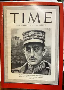Time News Magazine Papagos Greek Dec 16 1940 - Picture 1 of 1