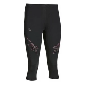 ASICS Ladies Stripe Knee Tight Damen Laufhose 3/4 Capri Running - Picture 1 of 2