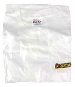 NUEVA Camiseta Hanes Beefy Adulto XL Blanca Plantadores Cacahuetes Logo Bordado NUEVA - Imagen 1 de 3