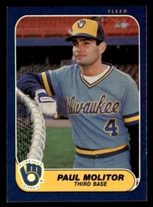1986 Fleer - Paul Molitor #495 Milwaukee Brewers - Picture 1 of 2