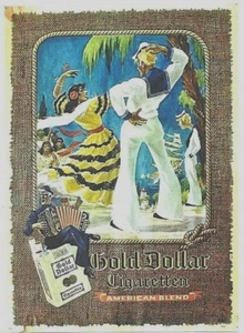Original vintage poster GOLD DOLLAR CIGARETTES YANKEE SAILOR DANCER c.1950 - Imagen 1 de 1
