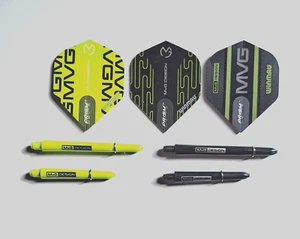 WINMAU MICHAEL VAN GERWEN MVG DESIGN DART FLIGHTS STEMS - Picture 1 of 8