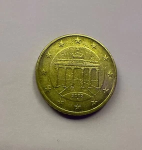 Seltene 50 Cent Euro Münze Deutschland 2002 Buchstabe F geprägt  - Bild 1 von 2