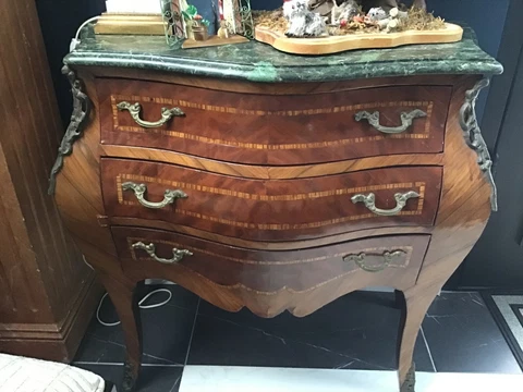 French Bombe Commode Small Chest of Drawers Cover