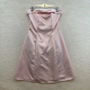 90s Y2K Vintage Strapless Prom Formal Dress 9 10 L Large Pink Fairy Coquette - Picture 1 of 13