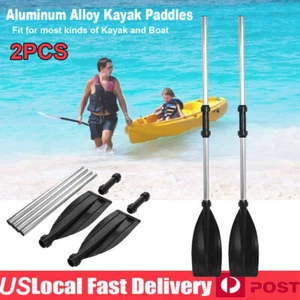 2 Pack Marine Boat Kayak Raft Canoe 84" PP Double-Ended Detach Paddle Aluminum - Picture 1 of 8