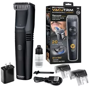 Vacutrim Cordless Mens Beard Trimmer, Rechargeable Electric Shaver with 20 Tr... - Picture 1 of 8