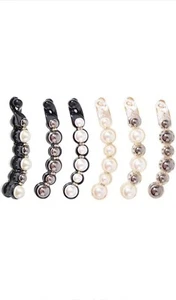 6 Stck. Perle Haarspange Pferdeschwanz Halter Französische Riegel Strass für Frauen Mädchen - Bild 1 von 6