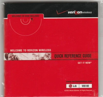 Verizon LG VX6100 Quick Reference Guide with CD-ROM  2005 - Image 1 of 2