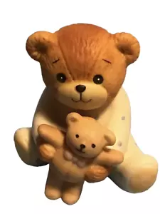 Vintage 80โs LUCY & ME Baby Bear Holding a Teddy Bear Figure ENESCO 2.25โ H ๐งธ - Picture 1 of 5