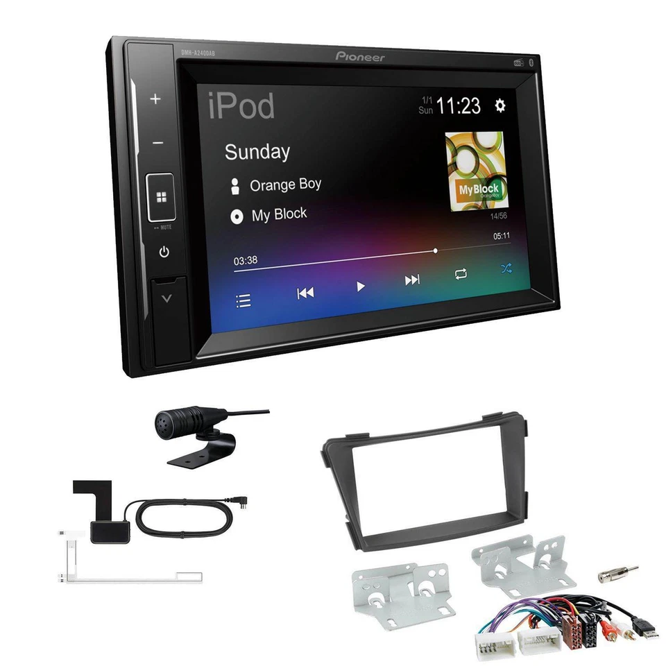 Pioneer Autoradio Bluetooth DAB Apple Android für Hyundai i40 schwarz matt