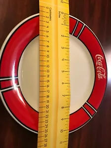 Coca Cola by Gibson Designs Genuine on Red Rim 10" Plates and 8 1/4 Bowls - Picture 1 of 34