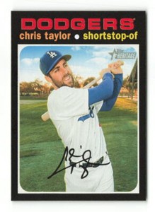 2020 Topps Heritage Chris Taylor  #57   Los Angeles Dodgers Baseball Card