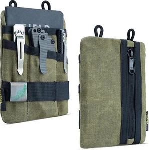 VIPERADE VE1-OW EDC Pouch, Waxed Canvas Pocket Organizer, Green  - Picture 1 of 8