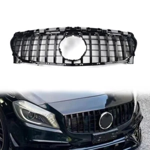 GTR Style Front Bumper Grille For Benz CLA Class W177 C117 15-19 Black US - Picture 1 of 10