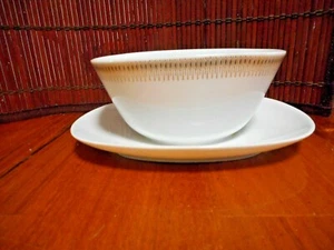 Lyngby Porcelain Sauce Boat C '36 - 69 White Gold Line  Vintage  Rare Pattern - Picture 1 of 6