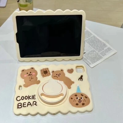 For iPad 10th 9 8 7 mini 6 5 4 3 Air 1 2 Pro 11 Cookie bear Kid Shockproof  Case - Image 1 of 4