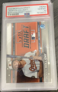2022 Bowman Draft Jackson Holliday Bowman Draft Night PSA 10!!