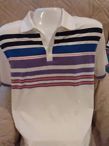 nike striped golf shirt large - Picture 1 of 1