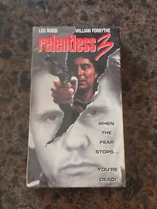 BRAND NEW Relentless 3 (VHS; 1993) Leo Rossi RARE Sealed OOP Watermarks - Picture 1 of 6