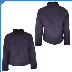 Zara Giubbotto Da Uomo Color Denim Taglia XL In Pile Stile Cappotto Casual Moda - Picture 1 of 12