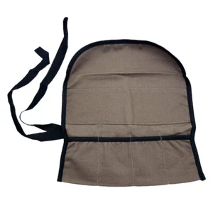 Gray Roll up Canvas Tool Bag Office Desk Supplies Organizer Portable Tool Bag S - Picture 1 of 9