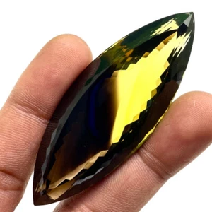 VVS 204 Cts Certificato AAA Naturale Bio Quarzo Limone Enorme Pietra Preziosa Taglio Marquise - Foto 1 di 20