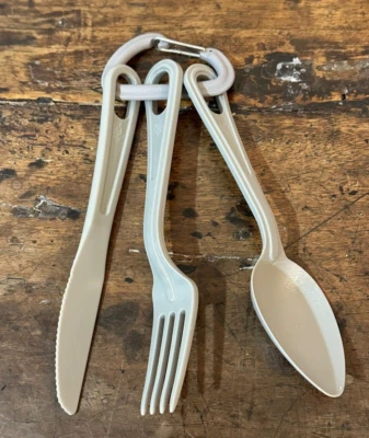 3-Piece Fork Knife Spoon Portable Set Kitchen Tool Cutlery Home Outdoor Camping - Image 1 of 4