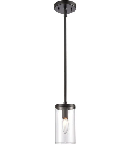OAKLAND 1LT MINI PENDANT IN BLACK, 4" - Image 1 of 1