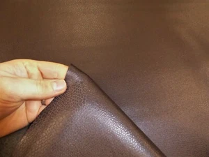 BROWN - SNAKESKIN STYLE Faux Leather Leatherette Upholstery Fabric - NEW FINISH - Picture 1 of 4