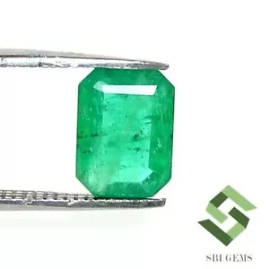 Piedra preciosa suelta sin tratar de zambia corte octágono esmeralda natural de 1,49 quilates - Imagen 1 de 11