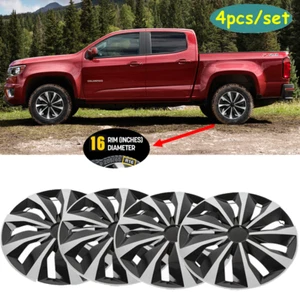 16" Set of 4 Wheel Covers Hub Caps R16 Tire & Steel Rim For Chevrolet Colorado - Picture 1 of 14