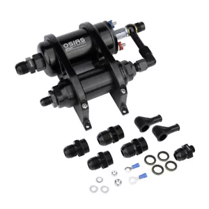 OSIAS 380LPH UNIVERSAL FUEL PUMP w/ BRACKET KIT & FILTER AN8 fits 044 0580254044 - Picture 1 of 12