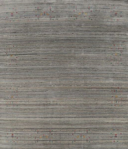 Hochwertiger grauer Wohnzimmerteppich Wolle Handarbeit Gabbeh 8x8 ft Quadrat - Bild 1 von 12