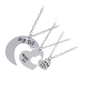 Connecting Necklaces for Sisters Best Friend Jewelry Middle Cocktail Bride - Picture 1 of 12