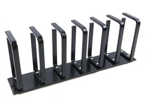 PANDUIT 6.75 X 3.5 X 19 INCHES SEVEN RINGS CABLE WIRE MANAGEMENT PANEL BLACK - Picture 1 of 2