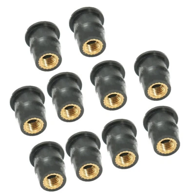 20 Stück Gummimutter M5 Well Nuts Wellnuts Für Motorrad ATV Windschutzscheiben - Bild 1 von 4