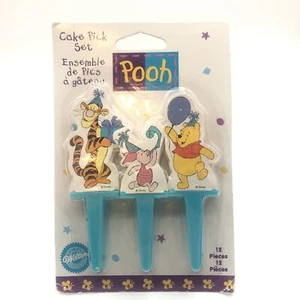 Vintage Winnie The Pooh Cake Topper Picks- 12 Cupcake Decorations Piglet Tigger - Picture 1 of 7