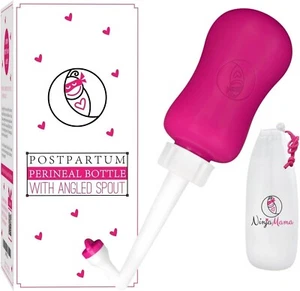 Peri Bottle for Postpartum Care. Post Partum Portable Perineal Bottle with Angle - Picture 1 of 9