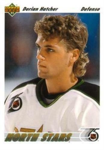 #546 Derian Hatcher - Minnesota North Stars - 1991-92 Upper Deck Hockey