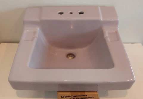 Vintage Lavender Lilac Porcelain Sink Mcm Rheem 1950s 19" X 17" Cover