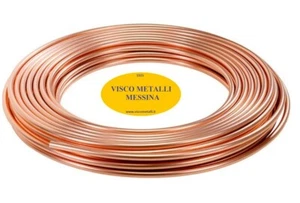 Tubo tondo rame cotto in rotolo mm 4x1 -1mt serpentine benzina meccanica freni - Imagen 1 de 1