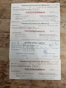 1930-46 Tamarack & Dayrock Mining Company Checks. 4 Total - Picture 1 of 13