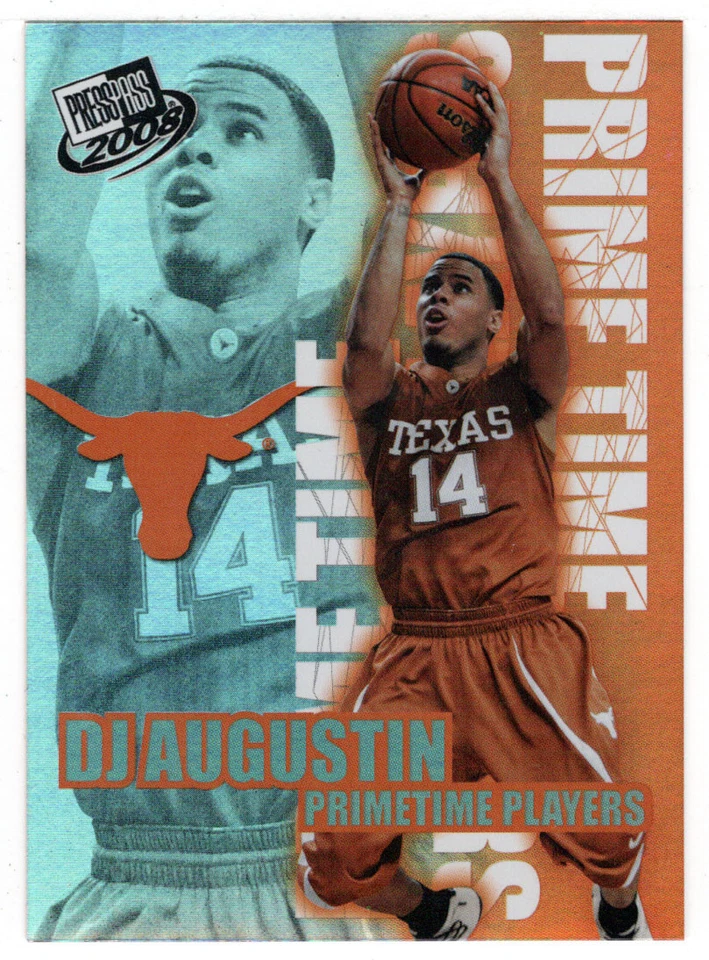 D.J. Augustin - Texas Longhorns (NBA - NCAA) 2008 Press Pass # PT-3 MT - Image 1 of 1